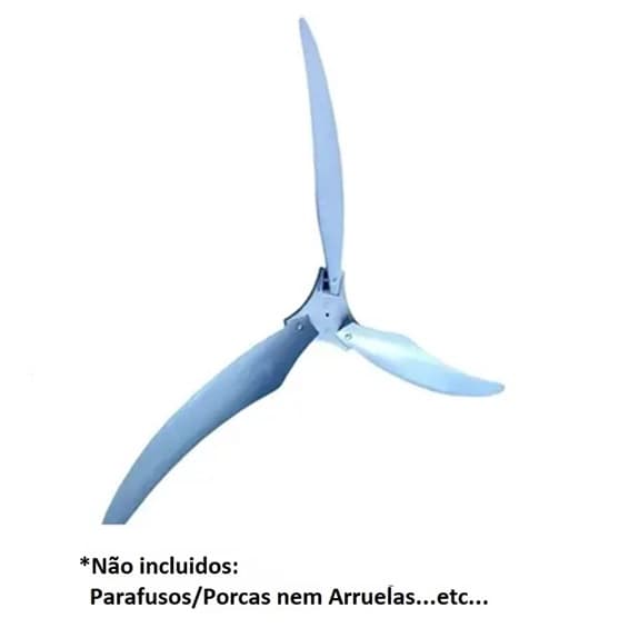 HÉLICE DE 100CM P/VENTILADOR DE 1-METRO GRANJTEC AVIÁRIO - KIT C/4ITENS 1CUBO CENTRAL F-16,0MM+3PÁS - MODELO GRANTEX