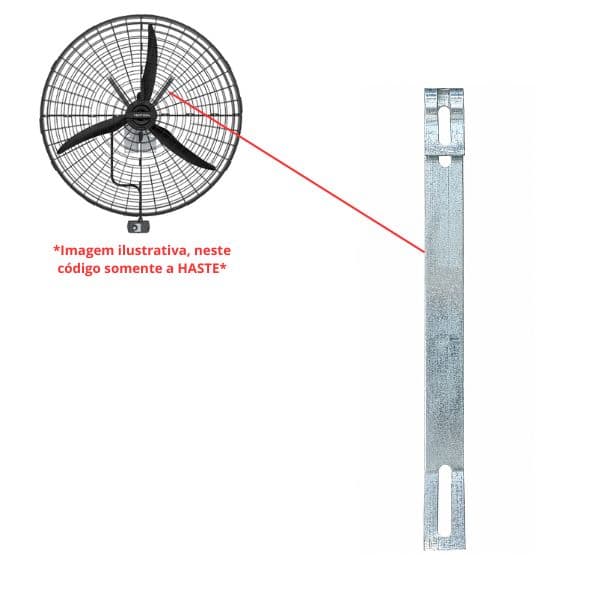 HASTE TRAVA ZINCADA P/FIXAR GRADE PLÁSTICA VENTILADOR VENTISOL DE 1-METRO VPF100CM - VENDIDA P/UNIDADE