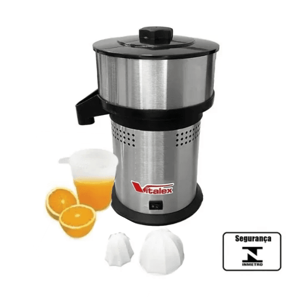 ESPREMEDOR DE SUCO 1PQN VITALEX VITA INOX BIV200W-230W04,0UF - EXTRATOR INOX 1700RPM CÂMARA INOX COMERCIAL LUXO