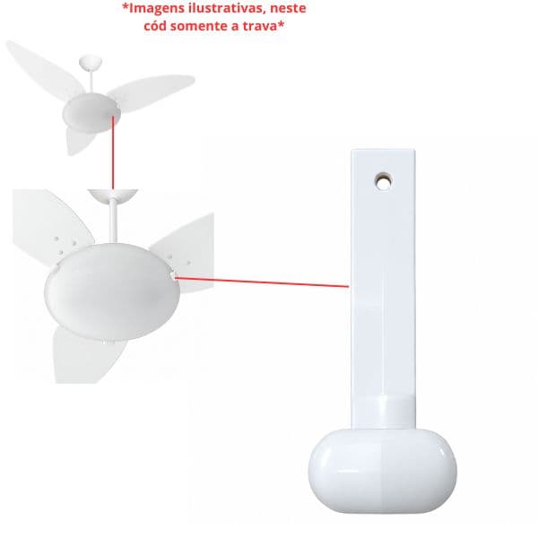 GARRA TRAVA PLÁSTICA EMI FIXA BRANCA 01UN-*VENDIDA P/UNIDADE- P/LUMINÁRIA VENTILADOR VENTI-DELTA MAGNES VENTISOL SUNNY