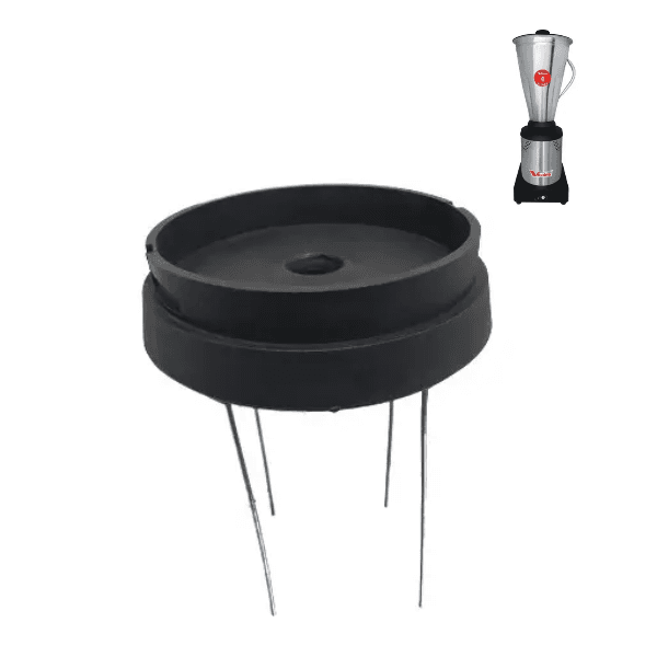 BASE SUPERIOR EXTERNA DO CORPO DO MOTOR DO LIQUIDIFICADOR VITALEX ALTA ROTAÇÃO - 04 A10 LITROS MODELO COM ENCAIXE P/ROLAMENTO 6202 - COR PRETA