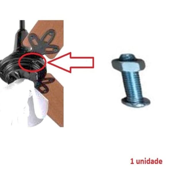 PARAFUSO C/PORCA P/FIXAR GARRA X MOTOR VENTILADOR DE TETO ARGE LOREN SID - 01UN C/PORCA 5/16" 7,94MM - MOTOR DE 1-FURO P/FIXAR GARRA