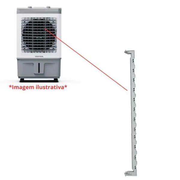 FIXADOR INTERNO VERTICAL TRAVA DAS ALETAS HORIZONTAIS FRONTAIS CLIMATIZADOR CLIN35LT CLIN60LT CLI80LT CINZA - *VENDIDO P/UNIDADE