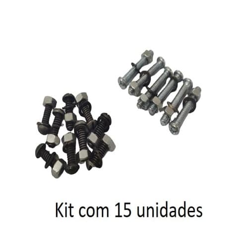 KIT MONTAGEM C/09-PARAFUSO DIV.3/16X1.5X3/4 P/FIXAR GARRA X MOTOR VENTILADOR DE TETO DIVERSOS - C/09UN-0294-PARAF + 06UN-0986-PARAF + 15UN-0843-PORCAS
