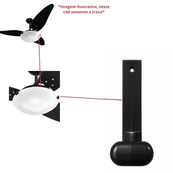 GARRA TRAVA PLÁSTICA EMI FIXA PRETA 01UN -*VENDIDA P/UNIDADE- P/LUMINÁRIA VENTILADOR VENTI-DELTA MAGNES VENTISOL SUNNY