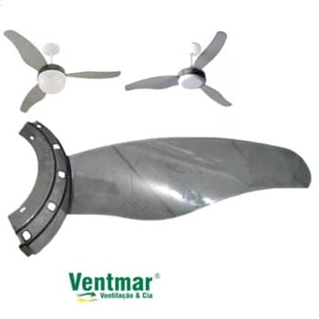 PA HELICE P/VENTILADOR DE TETO ALISEU GEO - PLÁSTICA COR FUMÊ GRAFITE - PÁ ALISEU GEO FUMÊ - *VENDIDA P/UNIDADE