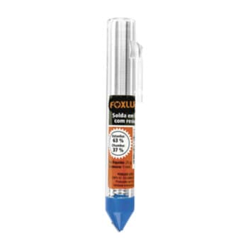 SOLDA LIGA ESTANHO EM TUBO 63/37 COM 4M / 20G-25G - FOXLUX-25G / BESTFER-20G 1-TUBINHO C/ESTANHO