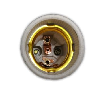 SOQUETE PORCELANA P/VENTILADOR DE TETO VENTISOL AIRES DIAMOND ELLUZ FENIX LEGACY LUMIAR PETALOS PETIT - *VENDIDO P/UNIDADE. VENTI-DELTA LUNIK EFYX -