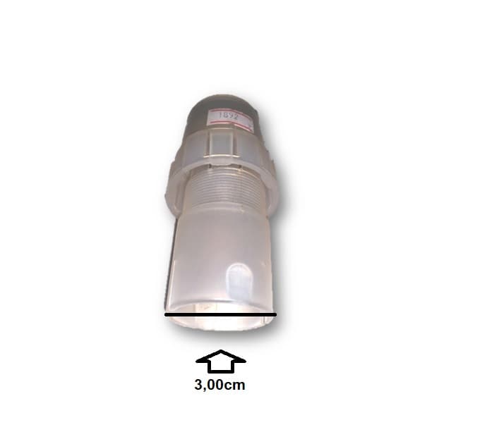 Travante da Coluna do Ventilador Venti-Delta 50/60cm Branca - Kit Porca Plástica Externa + Luva interna - Diâm. 3,0cm Rosca 1/4" - foto 1 de 1