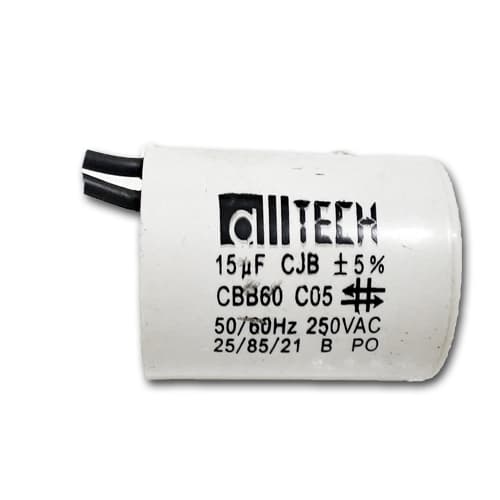 CAPACITOR 015,0UF 2FIOS RD 250VAC - P/PORTAO ELETRONICO / PORTAO DE ELEVACAO / MOTOR ELETRICO - foto 1 de 1