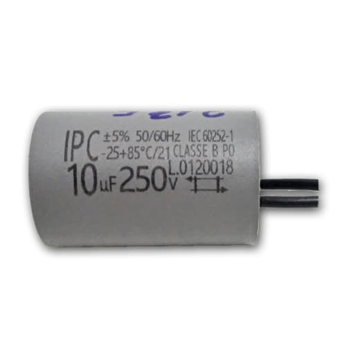 CAPACITOR 010,0UF 2FIOS RD 250VAC - P/VENTILADOR DE TETO VENTI-DELTA LIGHT PLUS SUPER 110V/ LOREN SID M1/M2/ ARGE LUX/ RIOPRELUSTRES - foto 1 de 1