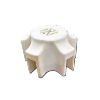 CENTRO DA BASE DA COLUNA VENTILADOR VENTI-DELTA 50/60CM - ENCAIXE EXTERNO DA BASE DO PEDESTAL / COLUNA - ESTRELA DE 5 PONTAS PLáSTICA COR BRANCA