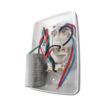 CHAVE P/VENTILADOR DE TETO 3-VEL CAP-10,0 3,0+7,0UF 1-TECLA LUZ - VENTI-DELTA 110V ORIGINAL DELTA LIGHT-10UF ARGE LUNIK EFYX LOREN SID RIOPRELUSTRES..