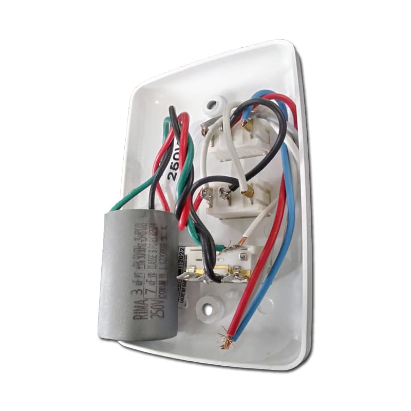 CHAVE P/VENTILADOR DE TETO 3-VEL CAP-10,0UF 3,0+7,0UF 1-TECLA LUZ - ARGE LOREN SID VENTI-DELTA LUNIK EFYX RIOPRELUSTRES ETC... - foto 1 de 2