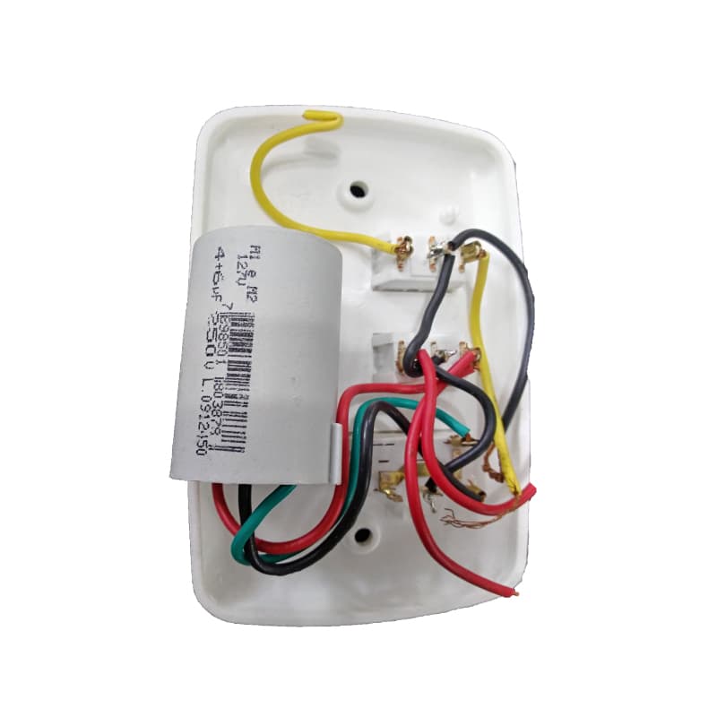 CHAVE P/VENTILADOR DE TETO 3-VEL CAP-10,0UF 4,0+6,0UF 1-TECLA LUZ - RIOPRELUSTRES 110V ORIGINAL - LOREN SID VENTI-DELTA ARGE-MOTOR ANTIGO - foto 1 de 2