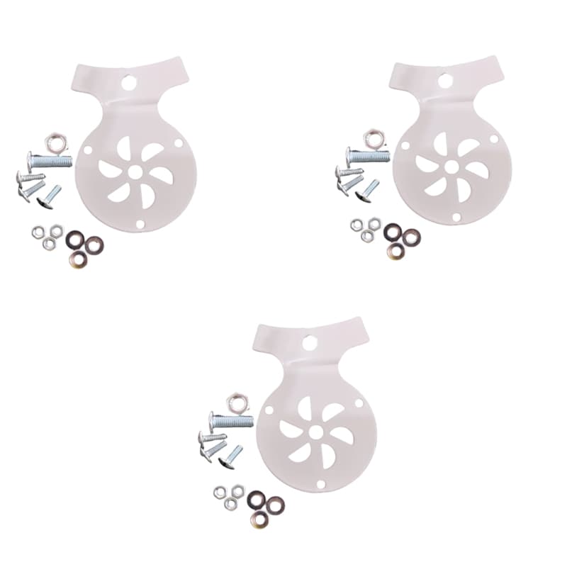GARRA VT SUPORTE DE PÁ P/VENTILADOR DE TETO LOREN SID M1 M2 BRANCO - KIT MONTAGEM P/3 PÁS - COM PARAFUSOS+PORCAS - foto 1 de 1