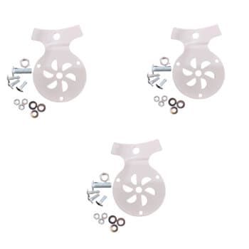 GARRA VT SUPORTE DE PÁ P/VENTILADOR DE TETO LOREN SID M1 M2 BRANCO - KIT MONTAGEM P/3 PÁS - COM PARAFUSOS+PORCAS