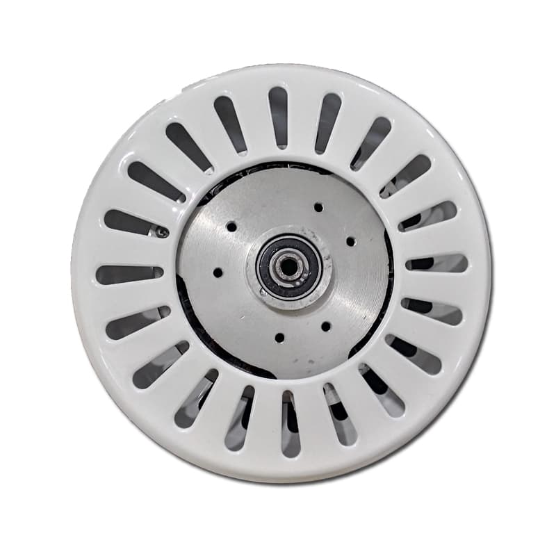 MOTOR P/VENTILADOR DE TETO SUPER CICLONE 110VOLTS COR BRANCA MODELO P/3PAS C/ROSCA P/LUMINARIA EIXO 12MM - *USAR C/CAPACITOR 10,0UF - foto 1 de 3
