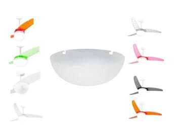 GLOBO CUPULA PLASTICA DA LUMINARIA VENTILADOR SPIRIT VT202 VT302 - GLOBO SPIRIT VT 202 VT 302 - DIAMETRO ENCAIXE 22,5CM