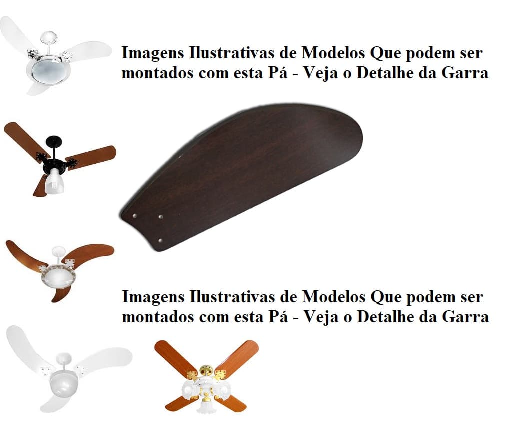 PÁ HÉLICE P/VENTILADOR DE TETO VENTI-DELTA SMART SUPREMUS - PA MDF TUBA FLY COR TABACO - COM FURAÇÃO P/VENTI-DELTA - *VENDIDA P/UNIDADE - foto 1 de 2