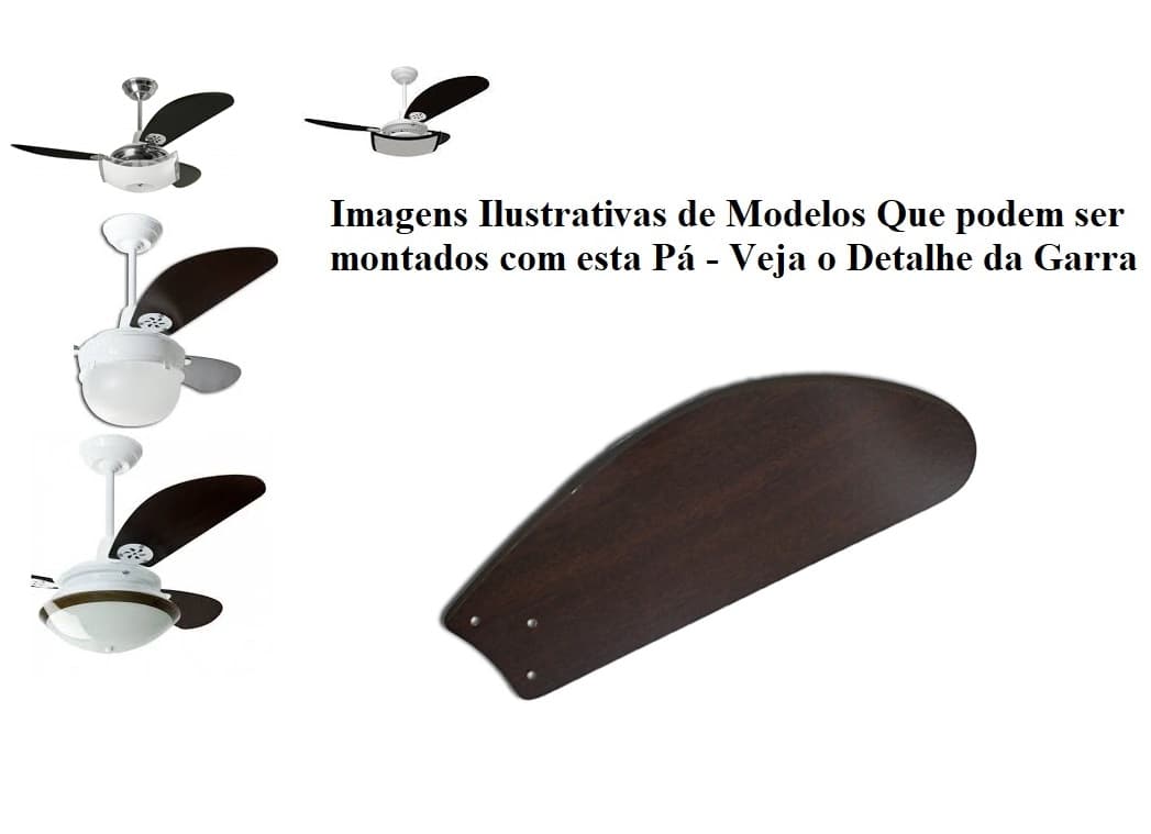 PÁ HÉLICE P/VENTILADOR DE TETO LOREN SID LUMI M1 M2 - MDF TUBA TABACO - *VENDIDA P/UNIDADE - P/GARRA MAIOR C/3 FUROS - P/CICLONE, VENTI-DELTA PLUS, VO - foto 1 de 1