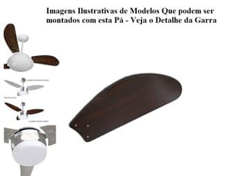 PÁ HÉLICE P/VENTILADOR DE TETO VENTISOL FÊNIX VENTISOL SUNNY VENTISOL ANA MARIA - MODELO TUBA FLY MDF COR TABACO - *VENDIDA P/UNIDADE