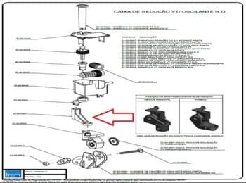 BRACO DE OSCILACAO DO VENTILADOR TRON 50/60CM ATUAL - BRACO SUPORTE DE LIGACAO ARTICULADOR DO MOTOR AO MECANISMO OSCILANTE/SUPORTE DO MOTOR