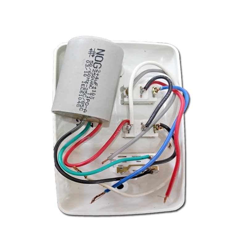 CHAVE VENTILADOR DE TETO 3 VELOCIDADES 110V C/CAP.06,0UF (2,0+4,0 + TECLA LIGA 1 LAMPADA - ALISEU DUO - ALISEU TERRAL 110V CV3V - foto 1 de 3