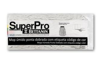 REFIL MOP ÚMIDO PONTA DOBRADA - 340GRAMAS - REFIL RODO ESFREGãO CABELEIRA - ENCAIXE 17,50CM - SUPERPRO BETTANIN REF.SP9111P