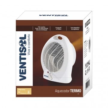 AQUECEDOR ELETRICO PORTATIL A1-01 110V VENTISOL TERMOVENTILADOR 0750-1500W - AQUECEDOR DE AMBIENTES C/RESISTENCIA 2-VEL - (OCP-0040 SGS) - foto 1 de 6