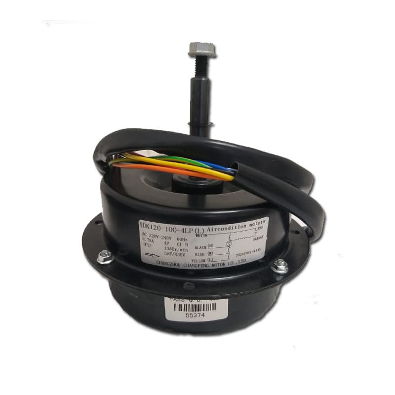 MOTOR P/CLIMATIZADOR VENTISOL 220V CLI45PRO YDK120-100 4LP 100W LADO HELICE GIRO HORARIO E-12,0MM PML C/ROSCA DIR.08,0MM - USE.YYHS94 - foto 1 de 3