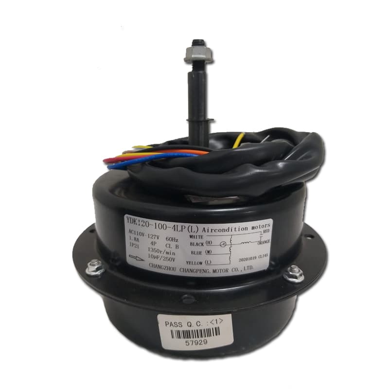 MOTOR P/CLIMATIZADOR VENTISOL 110V CLI45PRO YDK120-100 4LP AC110-110V 100W LADO/HEL G/H E-12,0MM PML C/ROSCA DIR.08,0MM - USE.YYHS94 - foto 1 de 3