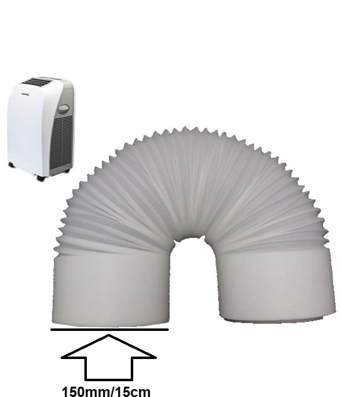 DUTO FLEX TUBO DE PVC 15CM/150MM P/CONECTOR AR CONDICIONADO PORTATIL VENTISOL - VENDIDA P/PEÇA C/01,5MT 06POL" - EMB.01,50MT