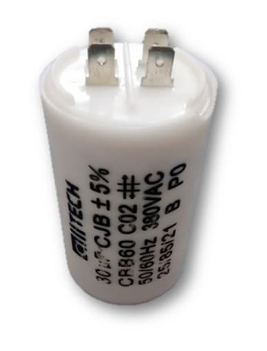 CAPACITOR 030,0UF 3/4TERMINAIS 380VAC - P/CLIMATIZADOR MEGA BRISA MB MC 110VOLTS / P/MOTOR ELÉTRICO/MOTOR DE PORTÃO DE ELEVAÇÃO - foto 1 de 2