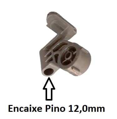 MECANISMO DO OSCILANTE SUPORTE DO MOTOR VENTILADOR ARGE MAX TWISTER STYLO 50/60CM COR PRETA - SUPORTE DE ARTICULACAO VT OSCILANTE - ENCAIXE PINO 12,0M - foto 1 de 3