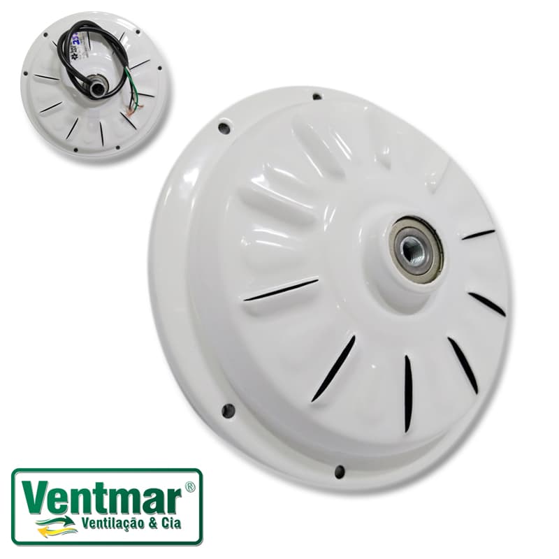 MOTOR P/VENTILADOR DE TETO LOREN SID M3 110V135W08,5UF 3PAS BRANCO C/ROSCA P/LUMINÁRIA - *USAR C/CAPACITOR 08,5UF - foto 1 de 3