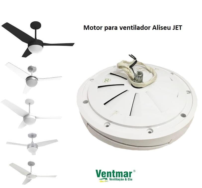 MOTOR P/VENTILADOR DE TETO ALISEU JET 3PAS 220V 90W SA40-220 - MOTOR COMPLETO VENTILADOR ALISEU INSPIRE NANO 220VOLTS - foto 1 de 2