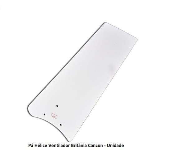 PÁ HÉLICE P/VENTILADOR DE TETO BRITANIA CANCUN BRANCA - VENDIDA P/UNIDADE - foto 1 de 3