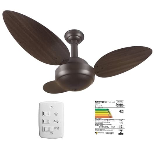 VENTILADOR DE TETO RPL COMMERCE OFFICE COLONIAL1057 110V 3PAS FOCUS TABACO 3VEL MARROM TEXTURIZADO - SEM LUMINARIA P/AREA GOURMET - foto 1 de 3