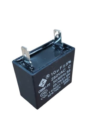 CAPACITOR 010,0UF 2PINOS QD 250VAC - P/CLIMATIZADOR VENTISOL CLIPRO45 CLIPRO70 CLIPRO100 110V - C/2-TERMINAL - foto 1 de 2