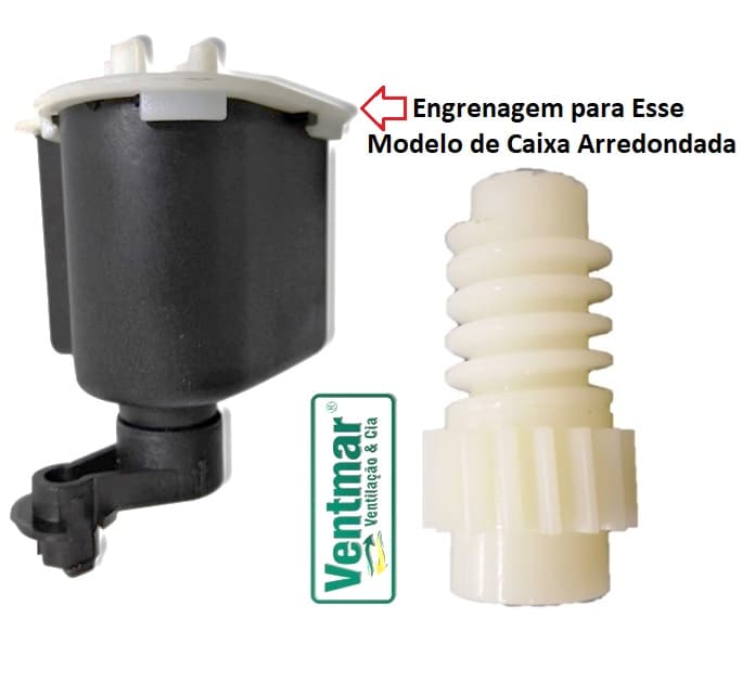 ENGRENAGEM COM ROSCA SEM FIM P/CAIXA DE ENGRENAGENS DO VENTILADOR TRON 50/60CM - P/CAIXA ATUAL MENOR + ARREDONDADA - foto 1 de 5