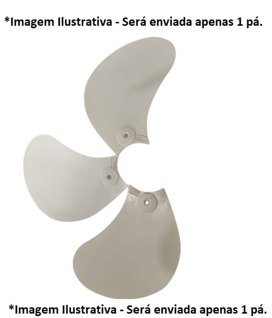 PA ORELHA DA HELICE VENTILADOR ARGE 60CM ANTIGO COR BRANCA - VENDIDA P/UNIDADE - SERVE P/LOREN SID 60CM ANTIGO - foto 1 de 2