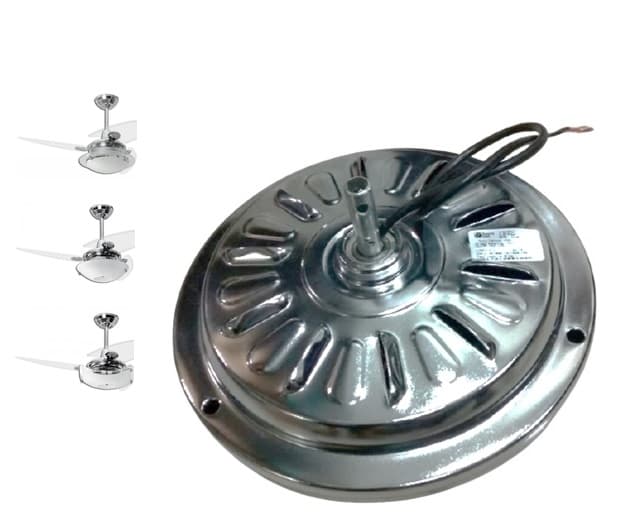 MOTOR P/VENTILADOR DE TETO LOREN SID M1/M2 110VOLTS CROMADO - USAR C/CAP.10,0UF - P/MODELO COM OU SEM LUMINARIA - foto 1 de 3
