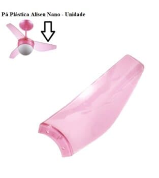 Pá HéLICE VENTILADOR ALISEU INSPIRE NANO COR ROSA *VENDIDA P/UNIDADE - Pá PLáSTICA PARA VENTILADOR NANO INSPIRE MOTOR MOD:SA40