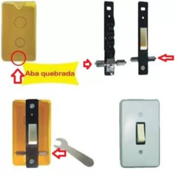 KIT REPARO DE ABAS DE CAIXA DE LUZ - MODELO 4X2 - REFORÇO PARA ABAS QUEBRADAS - REFORÇAR