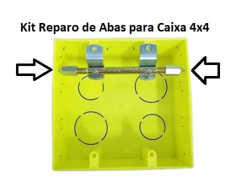 KIT REPARO DE ABAS DE CAIXA DE LUZ - MODELO 4X4 - REFORÇO REPARAR ABAS QUEBRADAS - REFORÇAR - foto 1 de 2