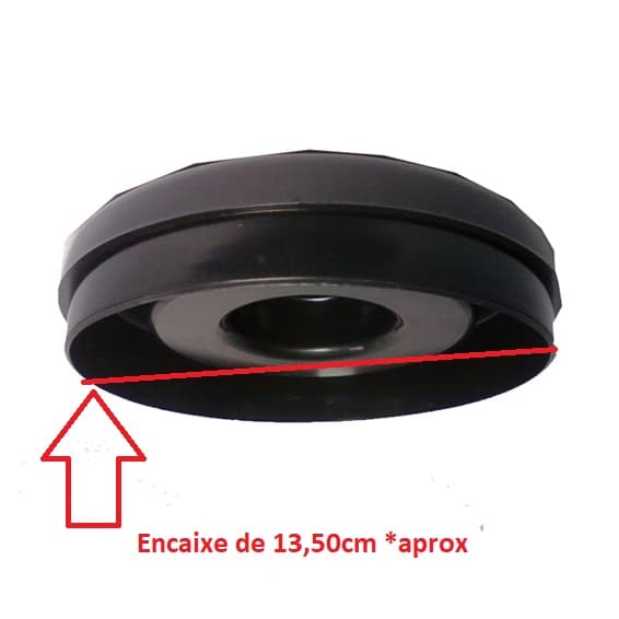 TAMPA PLáSTICA LIQUIDIFICADOR VITALEX DE 2 LITROS - ENCAIXE 13,50CM - TAMPA PARA LIQUIDIFICADOR DE ALTA OU BAIXA ROTAçãO DE 02,0LITROS - foto 1 de 3