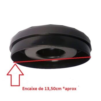 TAMPA PLáSTICA LIQUIDIFICADOR VITALEX DE 2 LITROS - ENCAIXE 13,50CM - TAMPA PARA LIQUIDIFICADOR DE ALTA OU BAIXA ROTAçãO DE 02,0LITROS