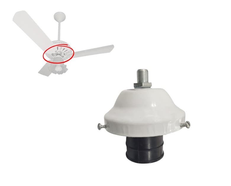 LUMINARIA PLAFON P/VENTILADOR DE TETO CICLONE MERIDIONAL TROPICAL EQUATORIAL - BASE/SUPORTE BRANCO C/01 SOQUETE P/01 LAMPADA -*SEM GLOBO/TULIPA - foto 1 de 5