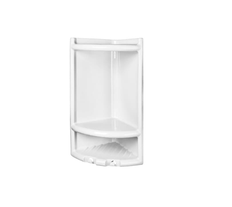 PORTA SHAMPOO DUPLO DE CANTO - CANTONEIRA PLASTICA BRANCA - HERCULES 4010 - foto 1 de 1